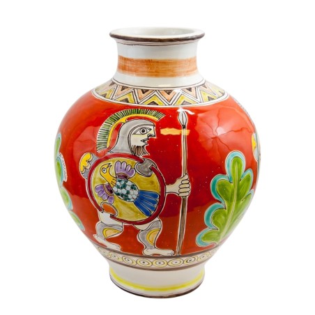 Sicilian handmade vase ceramiche de simone DS Biansato Arcaico VS668GR