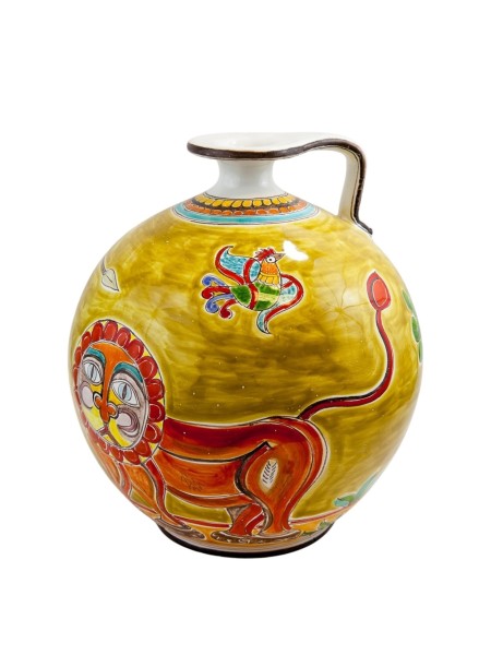 Vaso artigianale ceramica siciliana DS Ariballos Grecia VS674GR