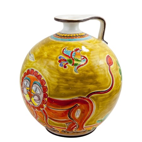 Handmade sicilian ceramic Vase DS Ariballos Grecia VS674GR
