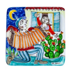 Piatto quadrato DS 24x24 Serenata Ceramiche De Simone