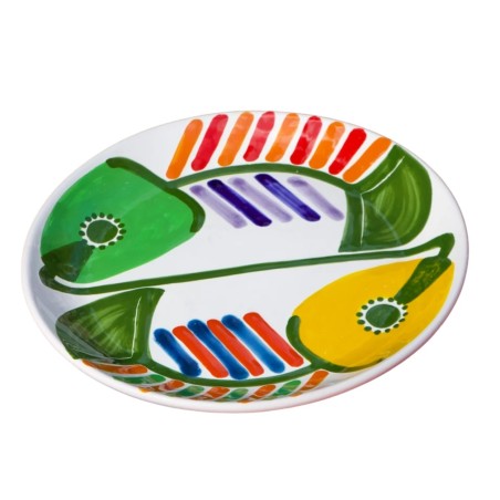 Piatto artigianale ovale Filicudi OVFI Ceramiche siciliane de simone