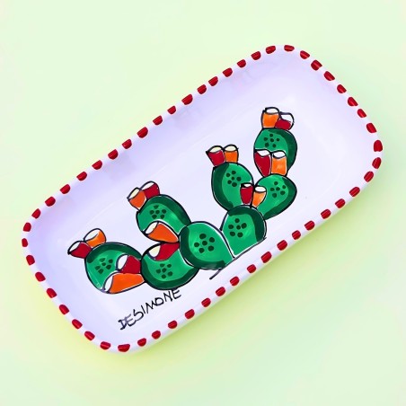 Rectangular ashtray Folk Prickly Pear
