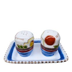 Handmade ceramic Salt Pepper Shakers Dammusi De Simone Pottery
