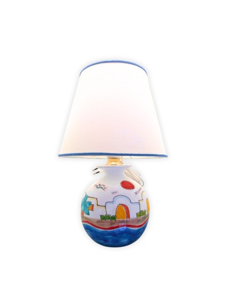 Handmade sicilian ceramic Lamp base Dammusi de simone pottery