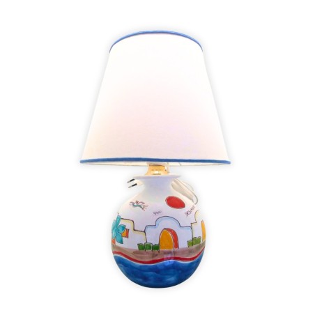 Base per lampada dipinta a mano Dammusi Ceramiche siciliane De Simone