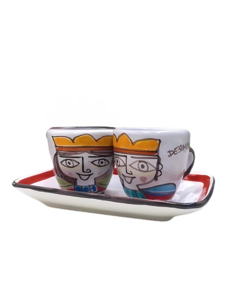 Set Tazzine caffè con Vassoio Folk TT56FK