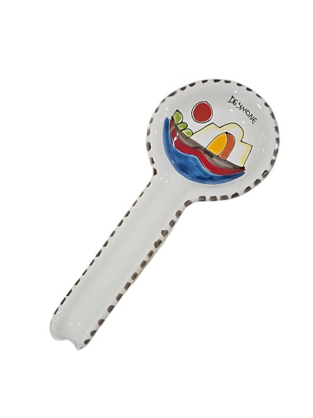 Round spoon test Dammusi De Simone Sicilian handmade pottery