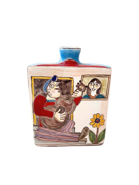 Sicilian ceramic Bottle DS Love Serenade BT613DS-3 de simone pottery
