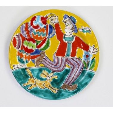 Piatto Tondo DS 18 cm PT18DS-09 Uomo con palloncini