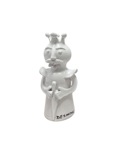 Statua bianca Re ceramiche de simone PL259