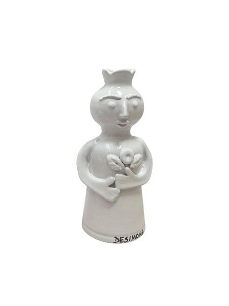 Statua bianca Regina ceramiche de simone PL255BN