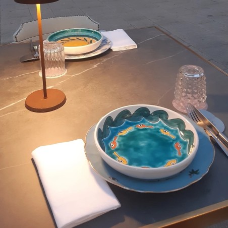Round plate Gadir table de simone pottery