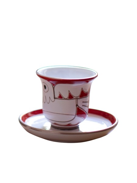 Tazza da tè con piattino Uccello Bianco TZ72CN