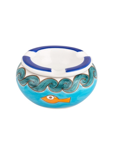 Sicilian Handmade ceramic Windproof Ashtray Gadir de simone pottery