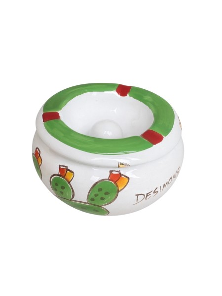 Posacenere antivento artigianale ceramiche de simone Fichi d'India Folk