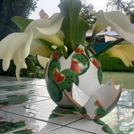 Uovo scatola Fichi d'India folk ceramiche de simone