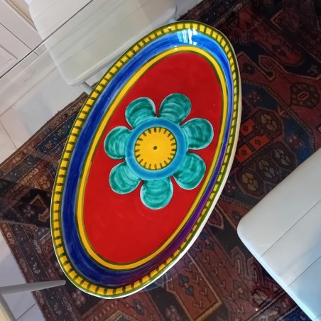 Vassoio Ovale Vulcano OVVU Ceramiche De Simone