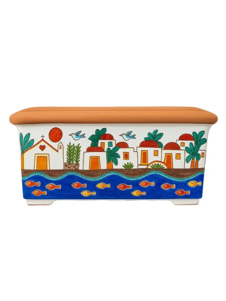 Fioriera rettangolare ceramiche de simone Dammusi