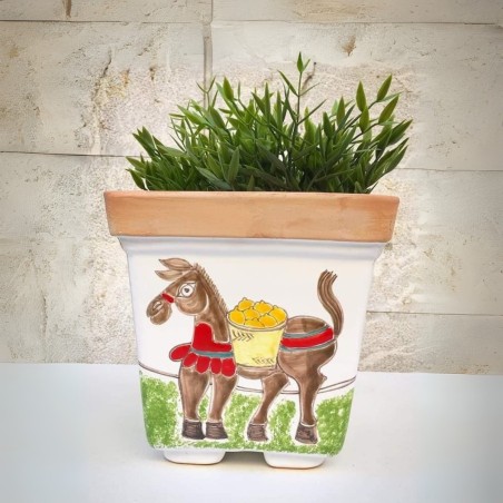 Vaso quadrato porta pianta Folk Asino VSPQAS