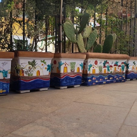 Rectangular planters Dammusi De Simone Pottery