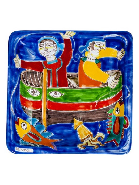Piatto Quadrato 24x24 DS 10 Pescatori