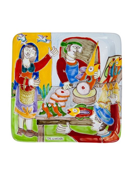 Squared Plate 24x24 DS 02 fishmonger