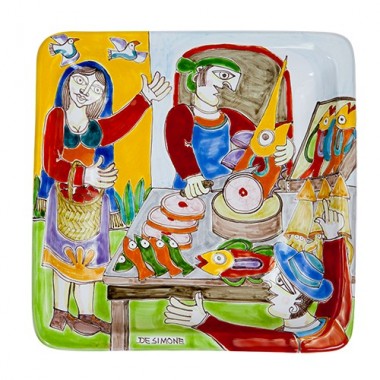 Squared Plate 24x24 DS 02 fishmonger
