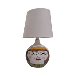 Handpainted lamp base Queen Ceramiche De Simone sicilian pottery