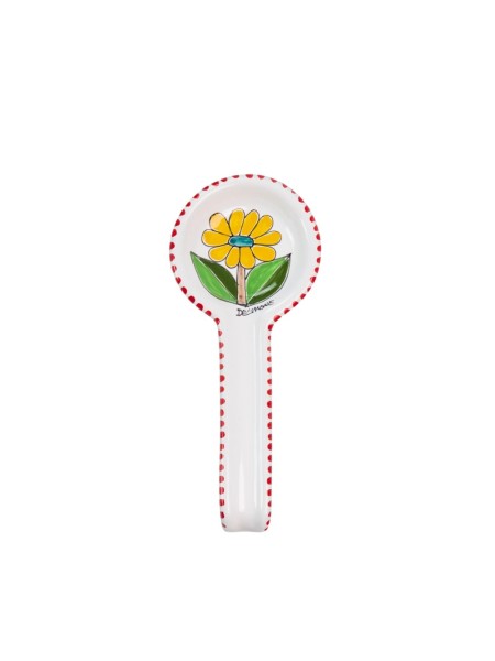 Round spoon rest Folk Daisy