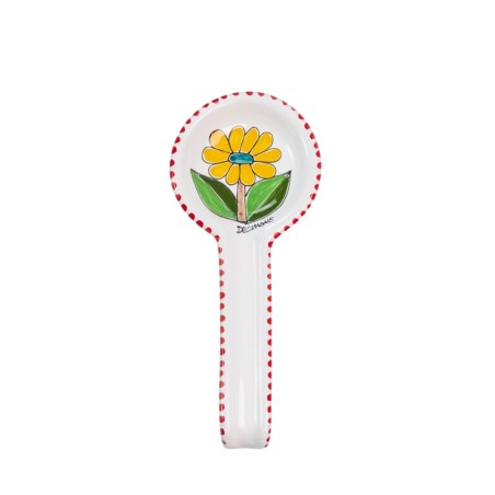 Round spoon rest Folk Daisy