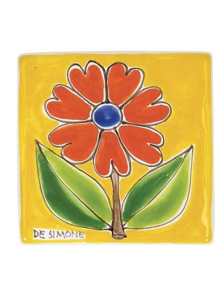 Tozzetto fiore ceramiche de simone Folk TZT685FCFK-15