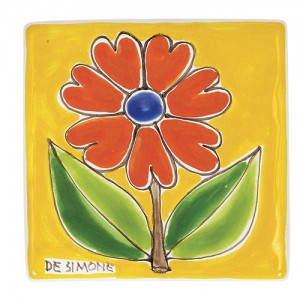 Tozzetto fiore ceramiche de simone Folk TZT685FCFK-15