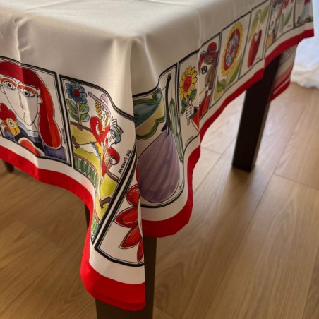 Square tablecloth Patchwork 155 x 155 cm De Simone Pottery