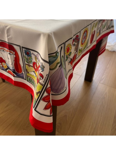 Square tablecloth Patchwork 155 x 155 cm De Simone Pottery