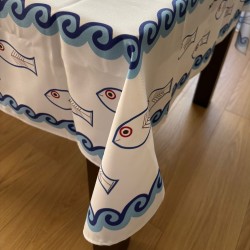 Square tablecloth Scirocco 155 x 155 cm De Simone Pottery