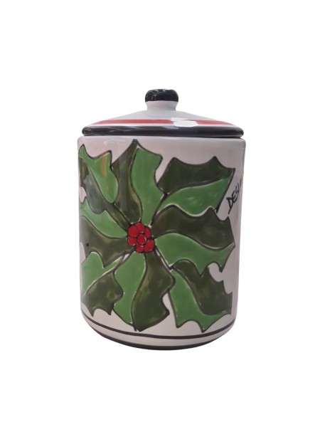 Handmade sicilian ceramic container with lid Holly de simone pottery