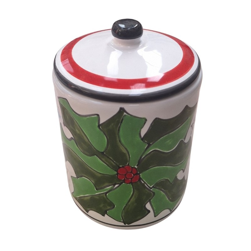 De Simone Pottery Handmade ceramic Container with lid Holly