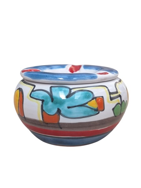 Handmade ceramic Windproof Ashtray Dammusi de simone Sicilian pottery