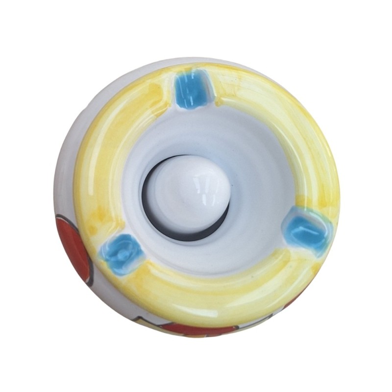 Sicilian ceramic Handmade Windproof Ashtray Dammusi Elaborato de simone pottery