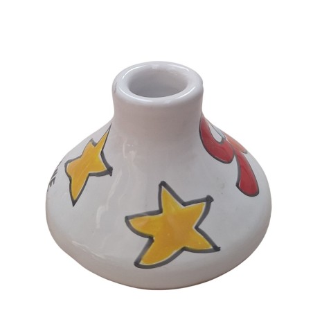 Handmade long candle holder Christmas Ceramiche De Simone