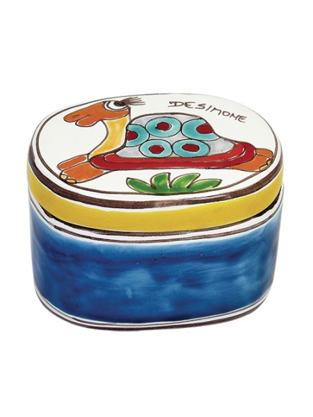Scatola ovale Folk Tartaruga SC226FK