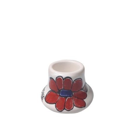 Round long candle holder Daisy Ceramiche De Simone