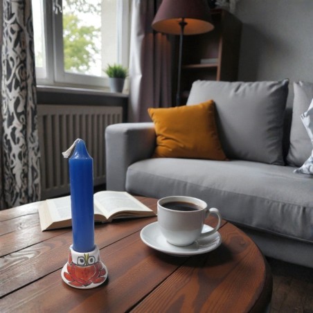 Handmade sicilian ceramic long candle holder Crab Ceramiche De Simone