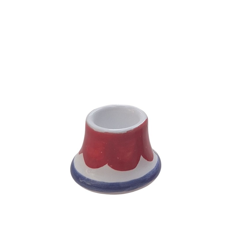 Handmade sicilian ceramic long candle holder Ceramiche De Simone