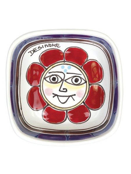 Ashtray Folk sun de simone pottery PC302FFK-1