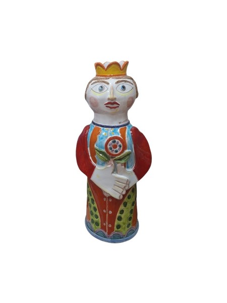 sicilian ceramic statue queen pl255 desimone pottery