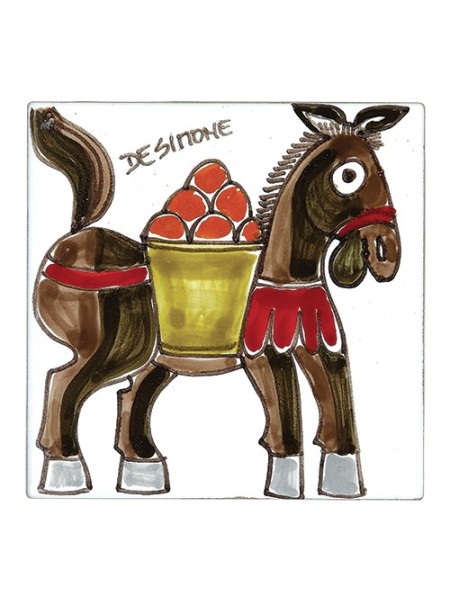 Sicilian Ceramic Wall Tiles Donkey TZT685FK-08