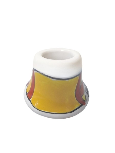 Small round long candle holder bell Ceramiche De Simone
