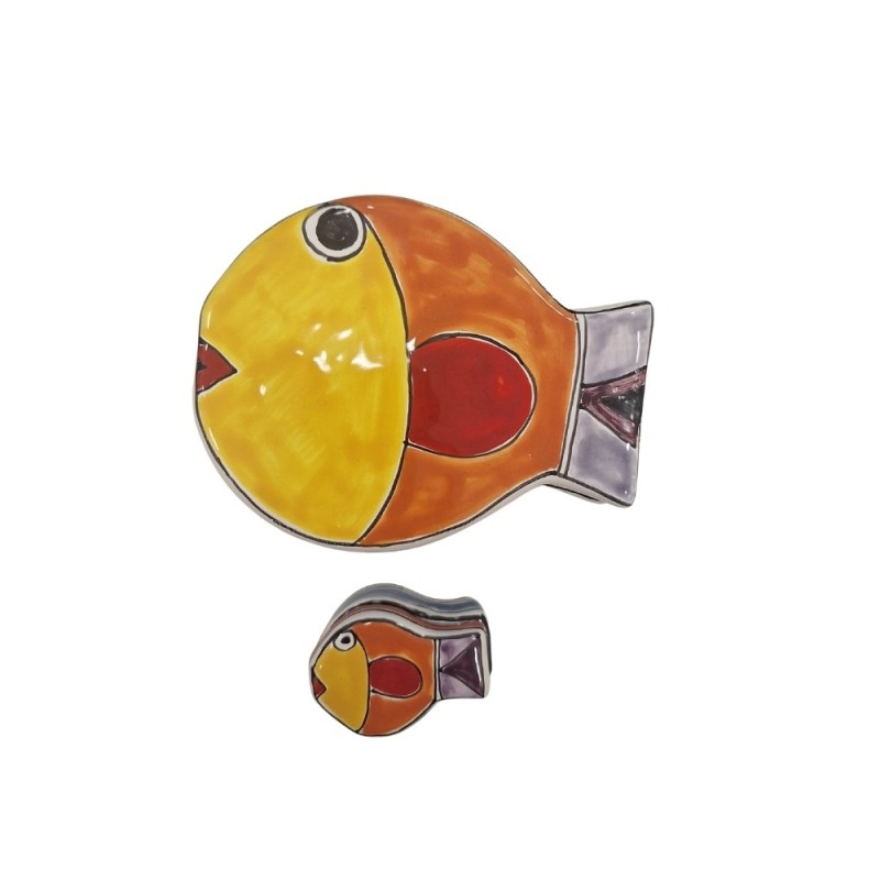Scatola artigianale Folk Pesce Ceramiche De Simone