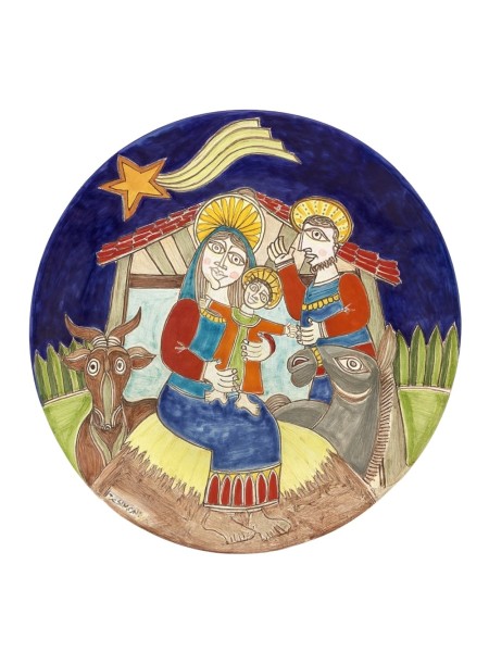 DS Plate Nativity PT30DS De Simone Pottery